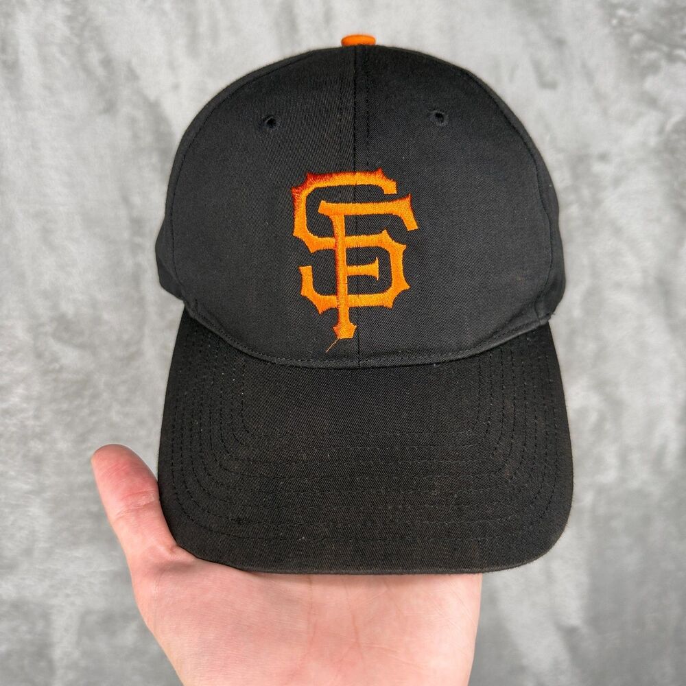 Vtg San Francisco Giants Snapback Hat Black Orange Embroidered Logo Twins MLB